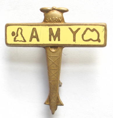Amy Wonderful Amy song sheet music promotional badge c1930