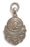 WW1 Church Lads Brigade CLB silver 1917 sporting watch fob badge