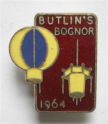 Butlins Bognor 1964 holiday camp illuminations badge