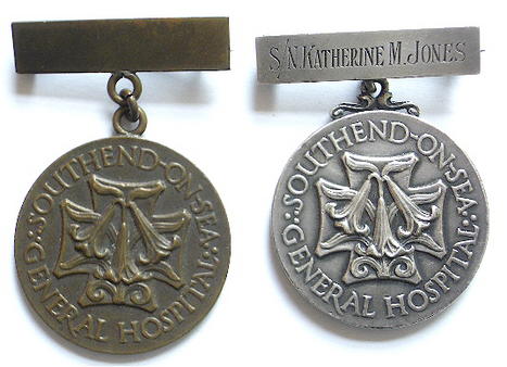 Southend-On-Sea General Hospital nurses pair of badges