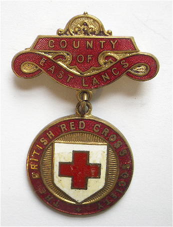 British Red Cross Society BRCS County of East Lancs badge