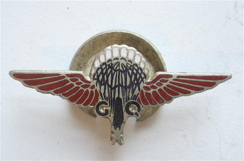 WW2 GQ Parachutist Qualification parachute badge RAF, Free French