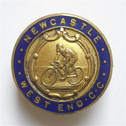 Newcastle West End Cycle Club circa 1930's Badge.