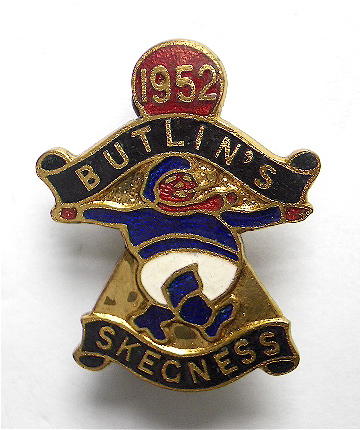 Butlins 1952 Skegness holiday camp Staff badge