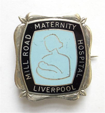 Mill Road Maternity Hospital Liverpool silver nurses badge