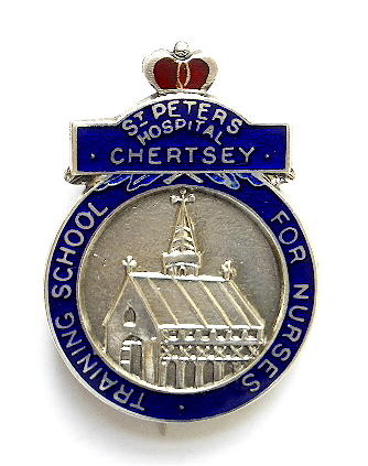 St Peters Hospital Chertsey Training School for Nurses silver badge