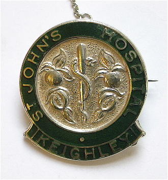 St John's Hospital Keighley 1959 silver nurses badge
