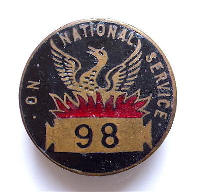 WW2 Phoenix Assurance Company on national war service badge