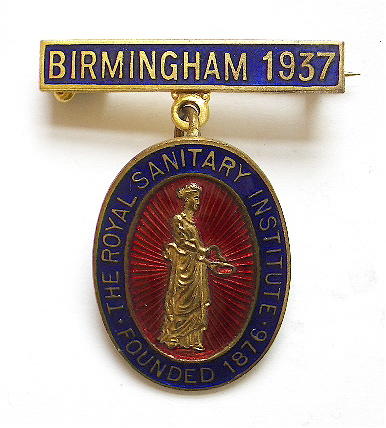 Royal Sanitary Institute Birmingham 1937 congress badge