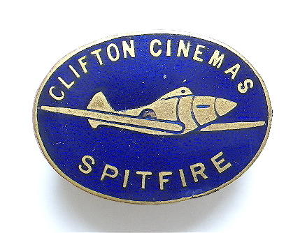 WW2 Clifton Cinemas Spitfire fundraisers badge