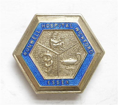 Runwell Hospital Wickford Essex 1963 silver nurses badge