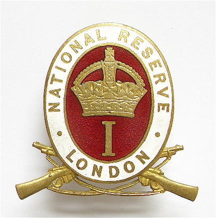 WW1 National Reserve Class I Fulham London badge