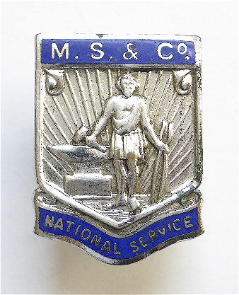 WW2 Mitchell Shackleton & Company national service badge