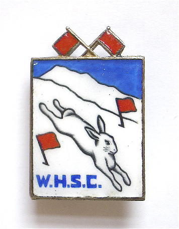 White Hare Ski Club, Andermatt Switzerland Badge by Paul Kramer of Neuchatel.