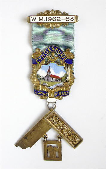 Masonic Cyngesburie Lodge No 5607 Past Master's Jewel