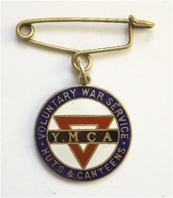 WW1 YMCA huts & canteens voluntary war service badge