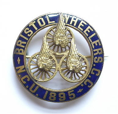 Bristol Wheelers Cycle Club N.C.U.1895 Badge.