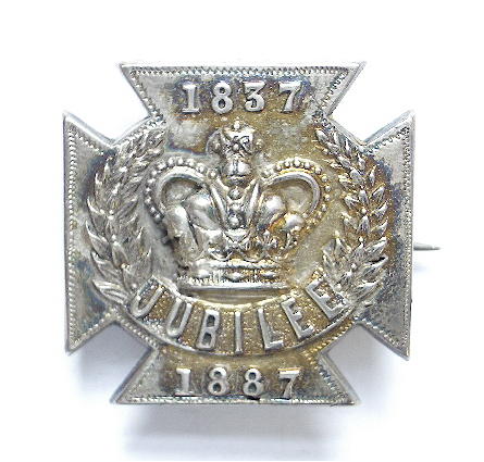 Queen Victoria 1887 Jubilee silver brooch