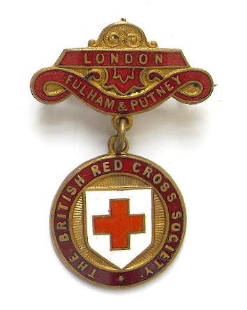 British Red Cross Society London Fulham & Putney County badge