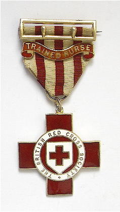 British Red Cross 1913 SILVER trained nurse technical medal