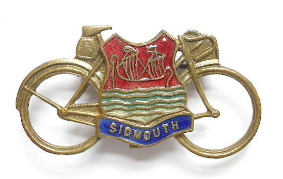 Cyclists' Touring Souvenir Sidmouth Devon, Bicycle Badge.