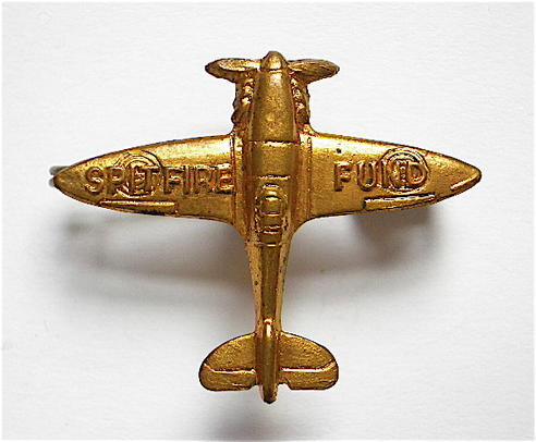 WW2 Spitfire aroplane fundraisers badge