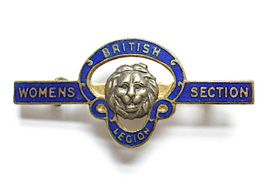 British Legion womens section members badge