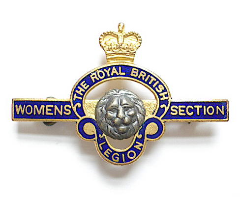 Royal British Legion womens section membership badge