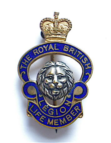 Royal British Legion life membership badge