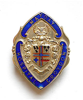 Mayday Hospital Croydon 1961 nurses qualification silver badge