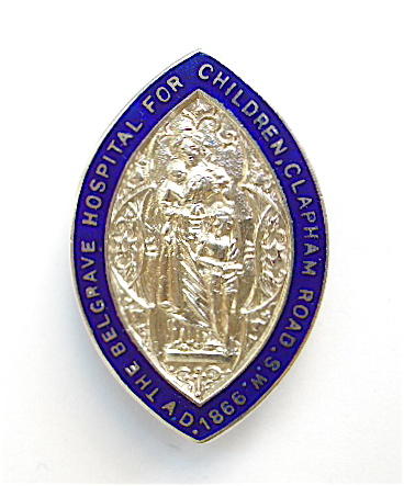 The Belgrave Hospital For Children London 1953 silver nurses badge
