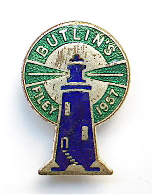 Butlins 1957 Filey holiday camp lighthouse badge