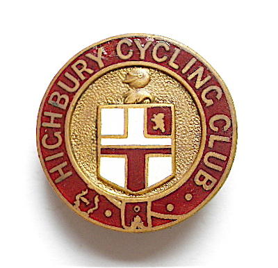 Highbury Cycling Club, Edwardian Gilt Lapel Badge.