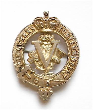 Queen Victoria 1887 Jubilee hallmarked silver royalty brooch