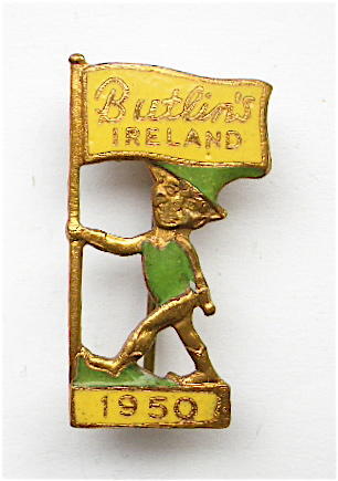 Butlins 1950 Mosney Ireland holiday camp leprechaun badge