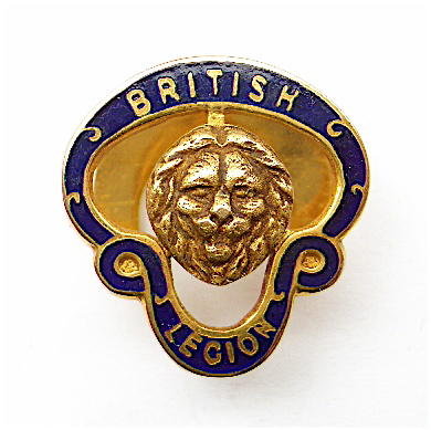 British Legion 9ct hallmarked 1965 gold small pattern award badge