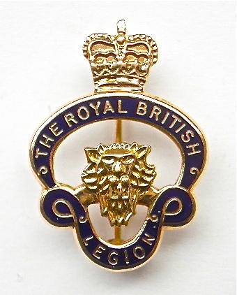 Royal British Legion Scotland 9ct hallmarked 1996 gold award badge