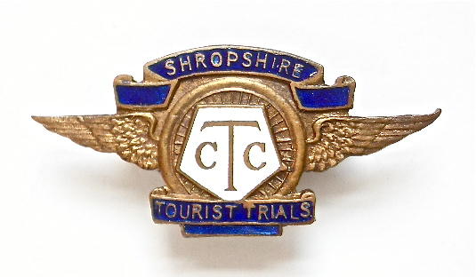 Cyclists Touring Club 1935 Shropshire Tourist Trials CTC Badge.
