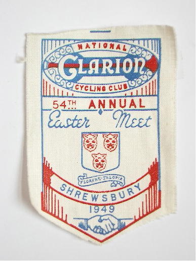 National Clarion Cycling Club 54th annual Easter meet cloth badge