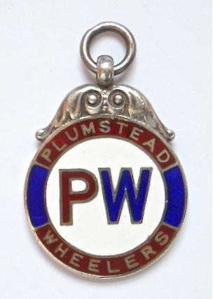 Plumstead Wheelers cycling club 1934 silver prize medal