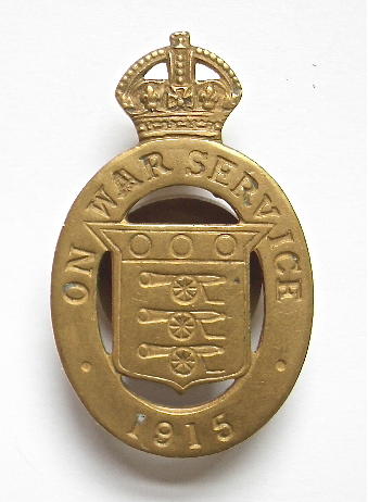 WW1 On War Service 1915 munition workers badge