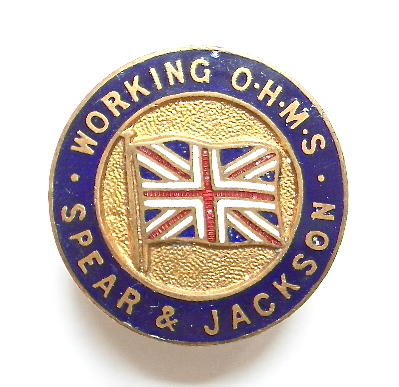 WW1 Spear & Jackson on war service badge