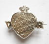 Queen Victoria Diamond 1897 Jubilee hallmarked silver heart badge