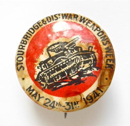 WW2 Stourbridge & District war weapons week 1941 fundraising badge