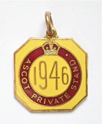 1946 Ascot Private Stand horse racing club badge