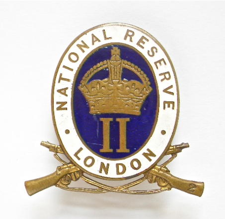 WW1 National Reserve Class II Battersea London badge