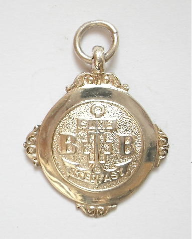 Boys Brigade 1935 hallmarked silver prize football medal
