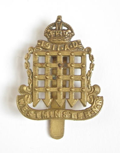 WW1 National Reserve Westminster cap badge