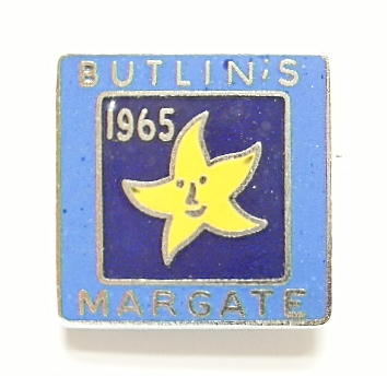 Butlins 1965 Margate holiday camp starfish badge