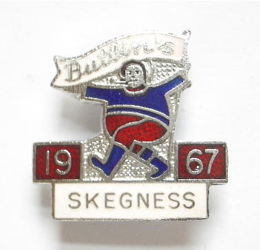 Butlins 1967 Skegness holiday camp jolly fisherman badge